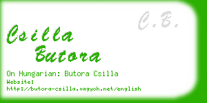 csilla butora business card